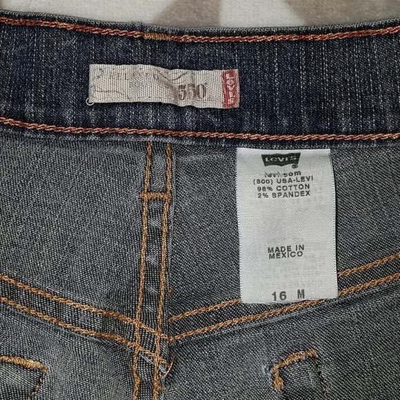 Levis 550 Relaxed Bootcut Blue Jeans Size 16 - Picture 5 of 6